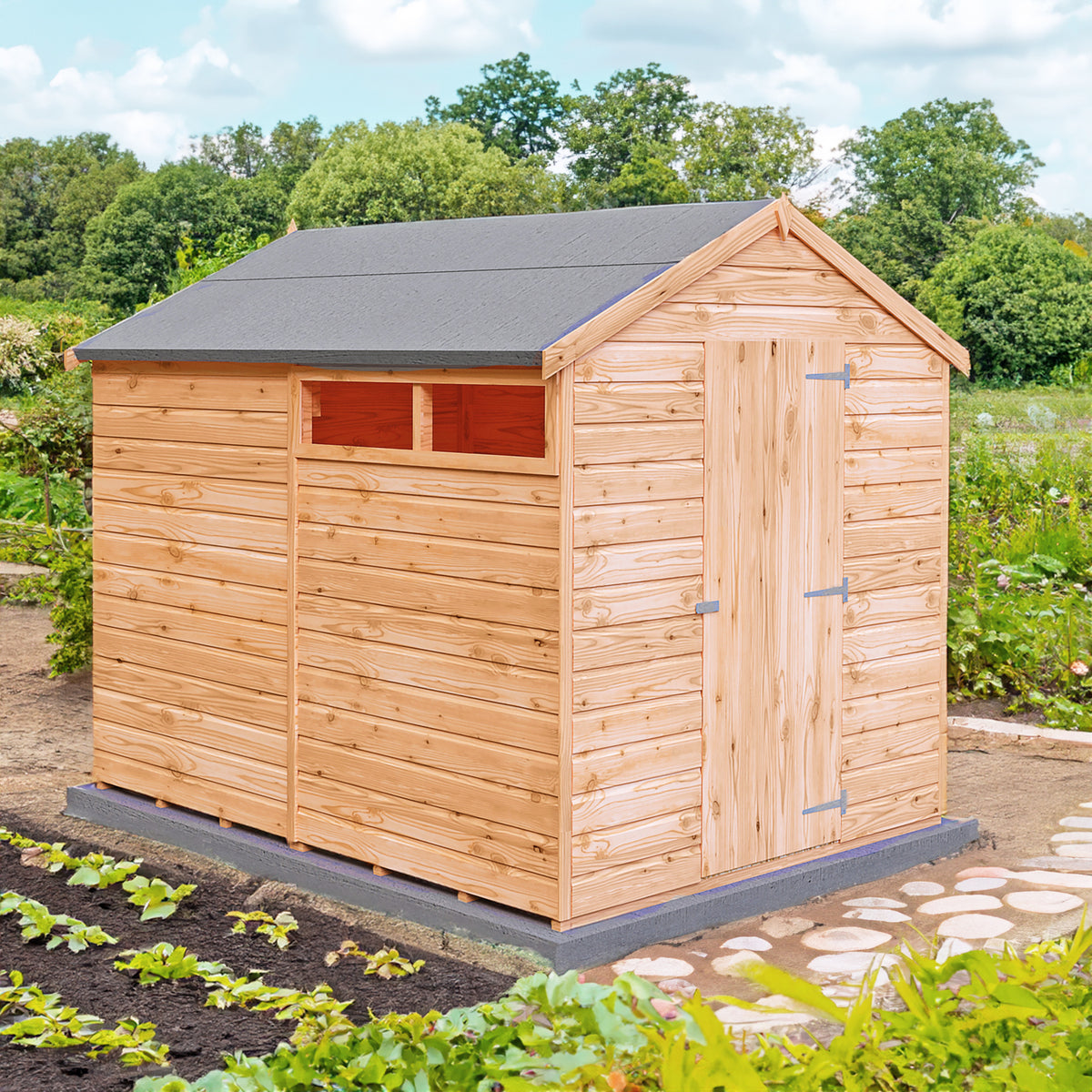 Sherburn SD Garden Shed | 8 x 6 Shiplap Timber Garden Shed