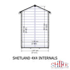 Shetland Shiplap Apex Garden Shed | Single Door Apex Timber Garden Shed
