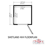 Shetland Shiplap Apex Garden Shed | Single Door Apex Timber Garden Shed