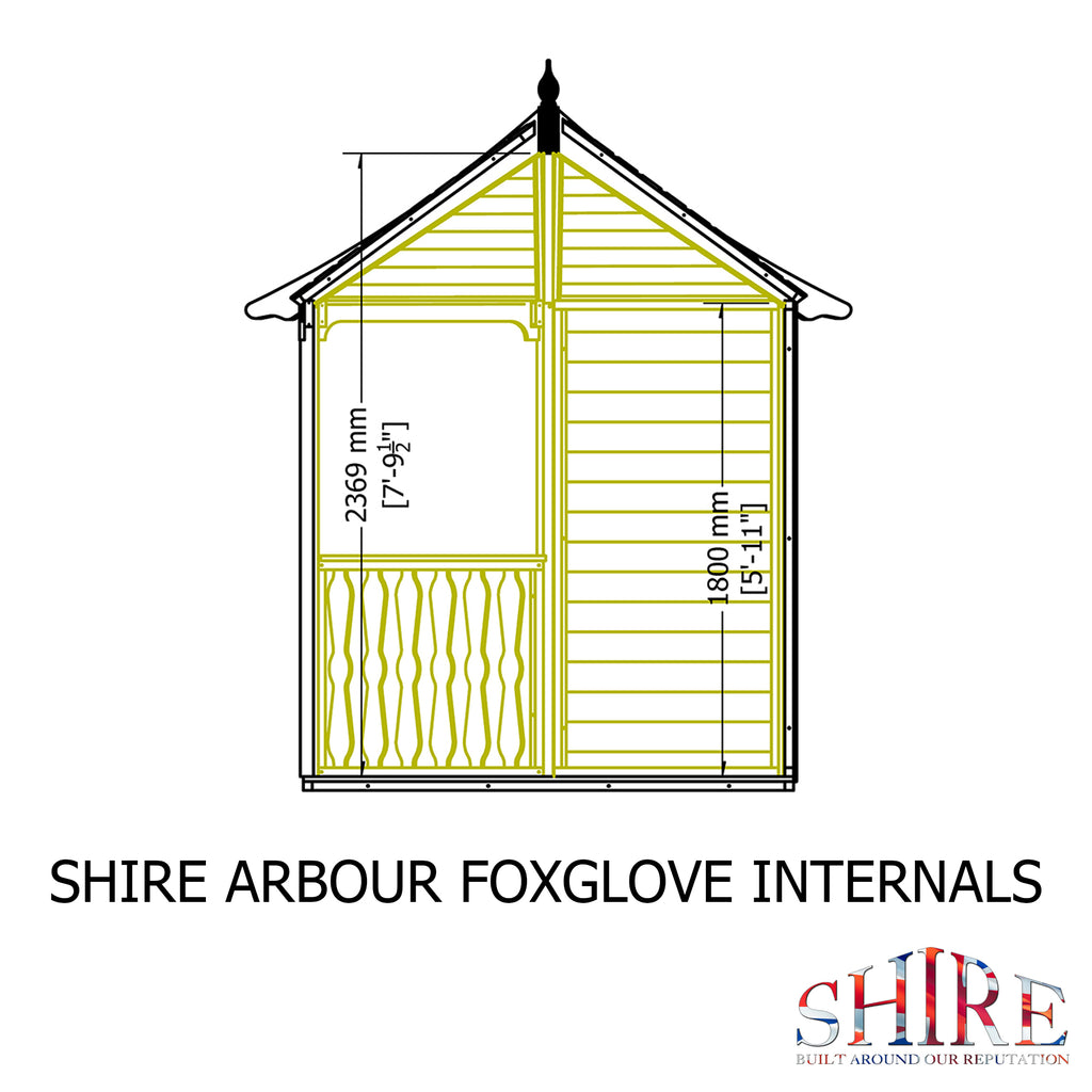 Shire Arbour | 7x6 Pressure Treated Timber Garden Arbour