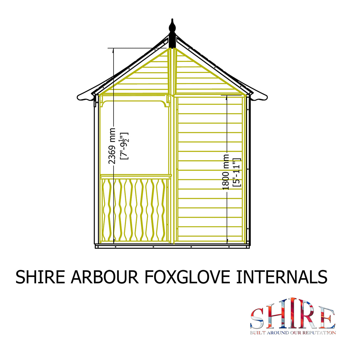 Shire Arbour | 7x6 Pressure Treated Timber Garden Arbour