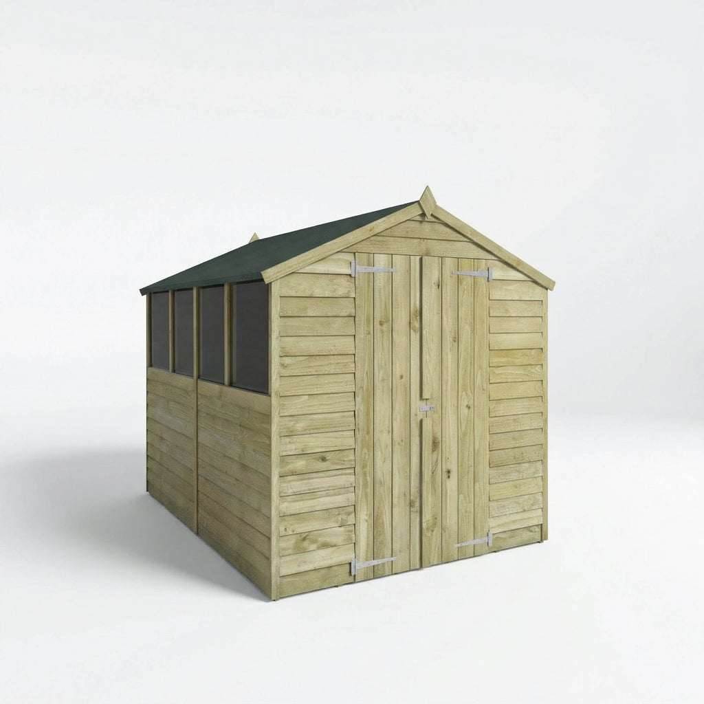 Mercia Overlap Apex double door shed with doors open