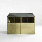 Mercia Overlap Apex double door shed side