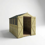 Mercia Overlap Apex double door shed detail