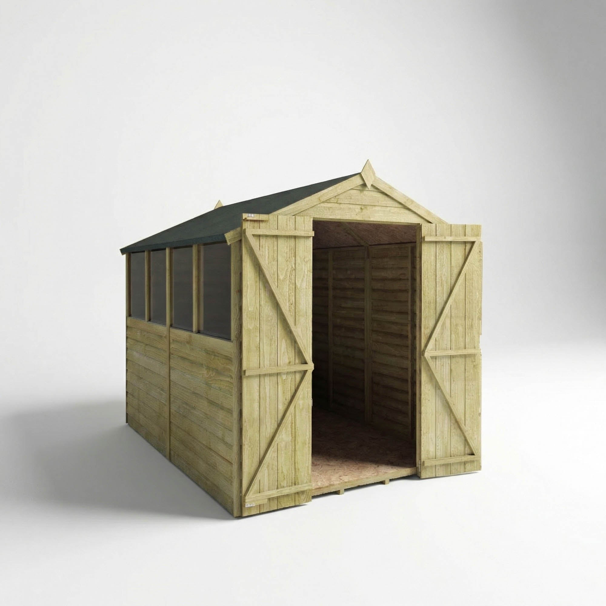 Mercia Overlap Apex double door shed detail