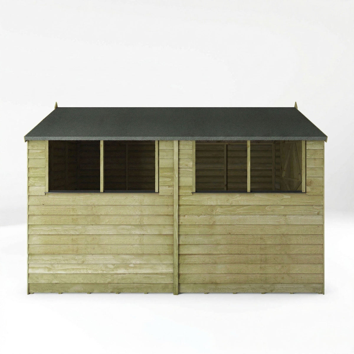 Mercia Overlap Apex shed side view