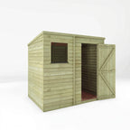 Mercia Overlap Pent shed door open