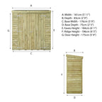 Mercia Overlap Pent Storage specification drawing