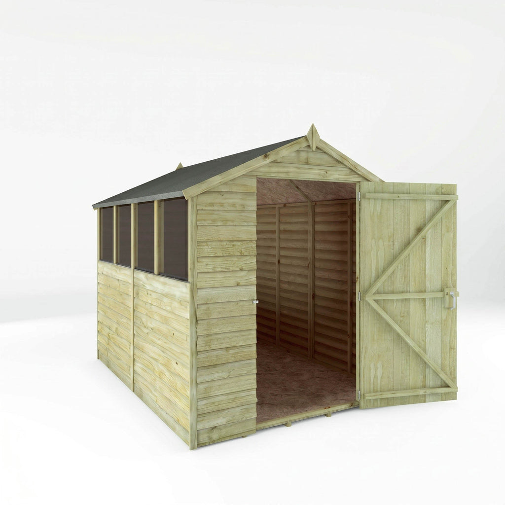 Mercia Overlap Apex single door shed doors closed