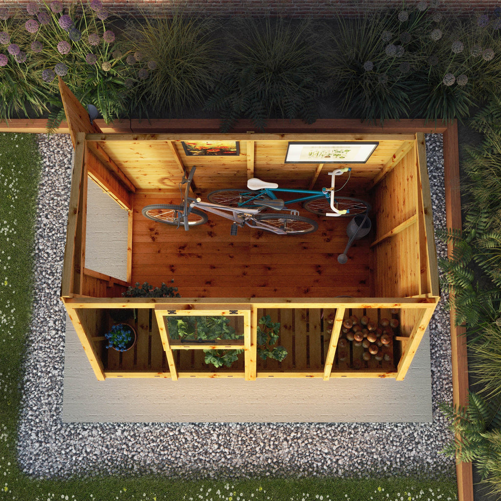 Mercia 8x6 Traditional Potting Shed aerial view