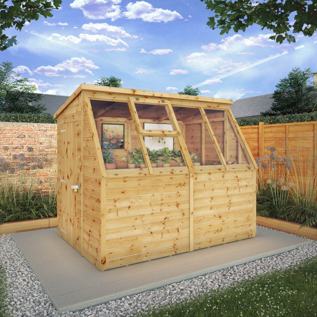 Mercia 8x6 Traditional Potting Shed with glazed windows and apex roof