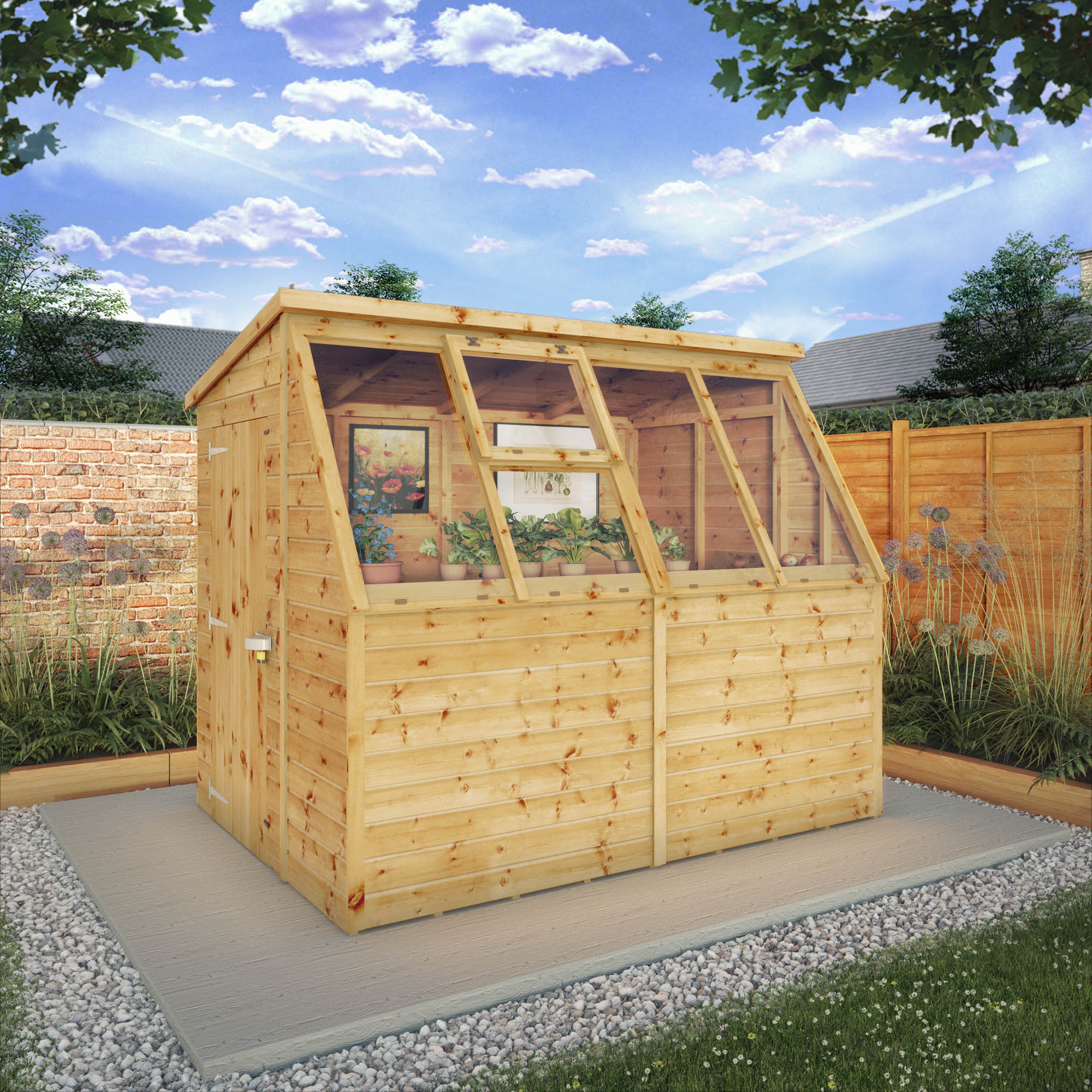 Mercia 8x6 Traditional Potting Shed with glazed windows and apex roof