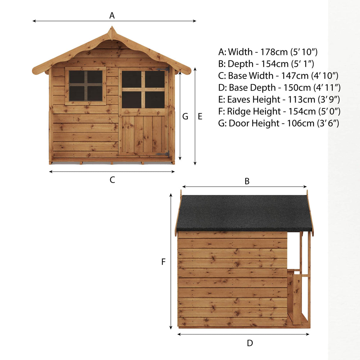 Mercia Poppy Playhouse specification drawing