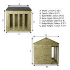 Mercia Vermont Summerhouse specification drawing
