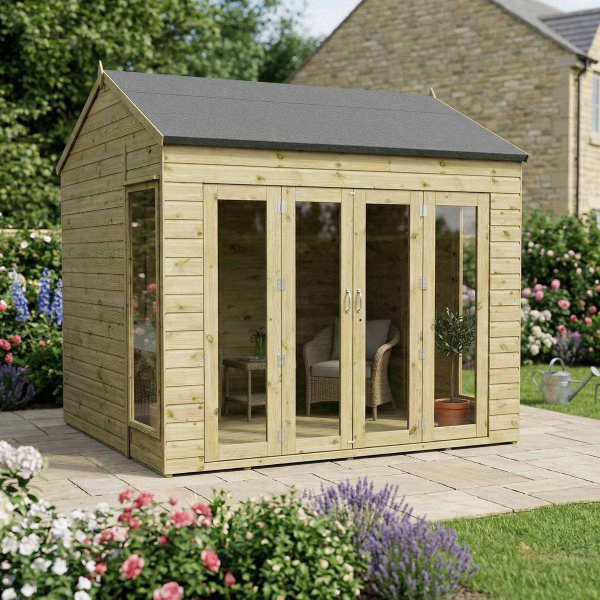 Mercia Vermont Summerhouse in a garden setting