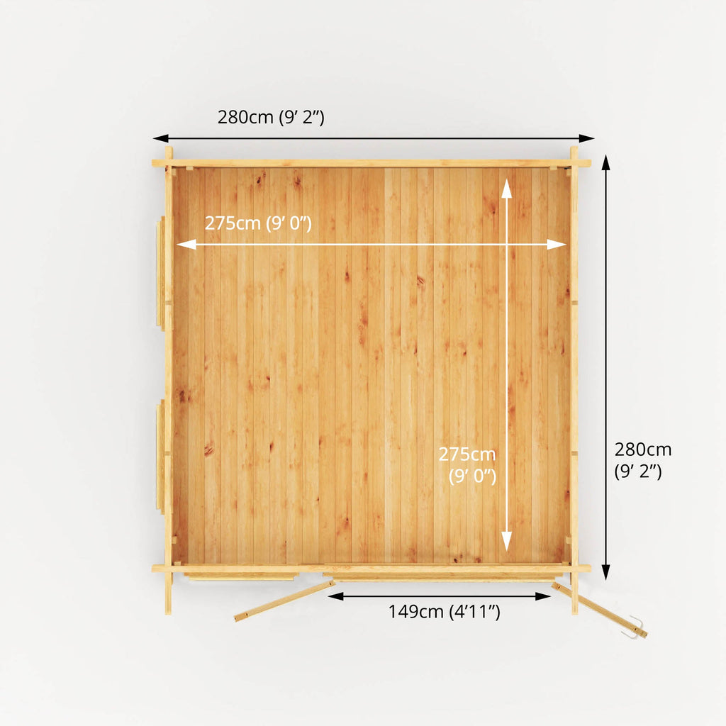 Mercia Studio Pent Log Cabin floor plan