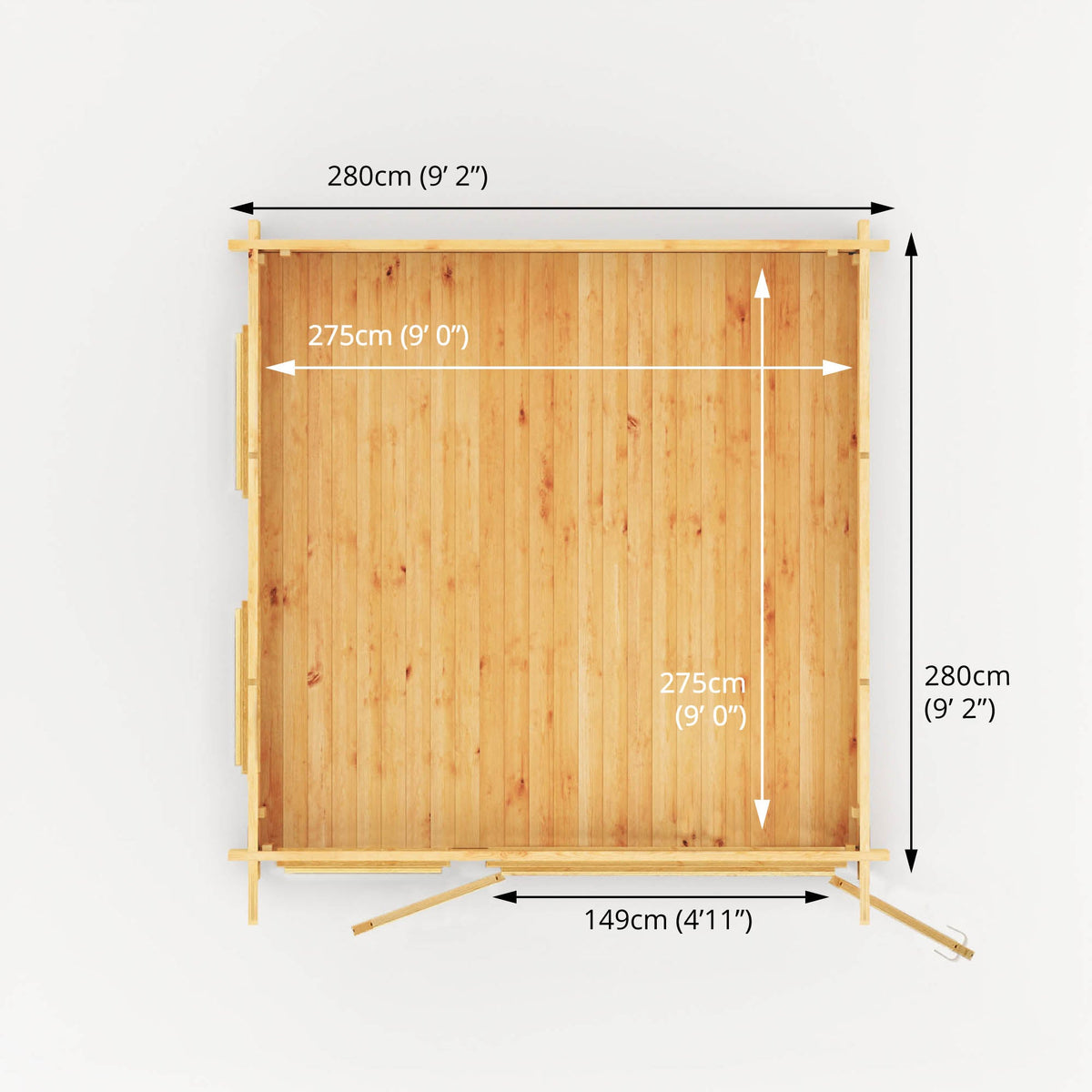 Mercia Studio Pent Log Cabin floor plan