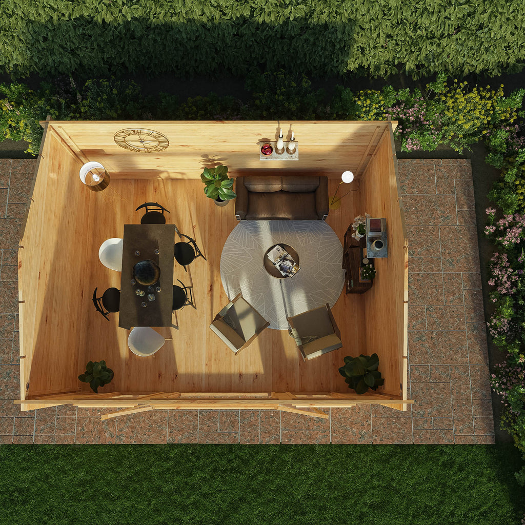 Mercia Home Office Studio lifestyle aerial view in garden