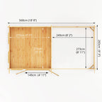 Mercia Studio Pent Log Cabin With Slatted Area floor plan