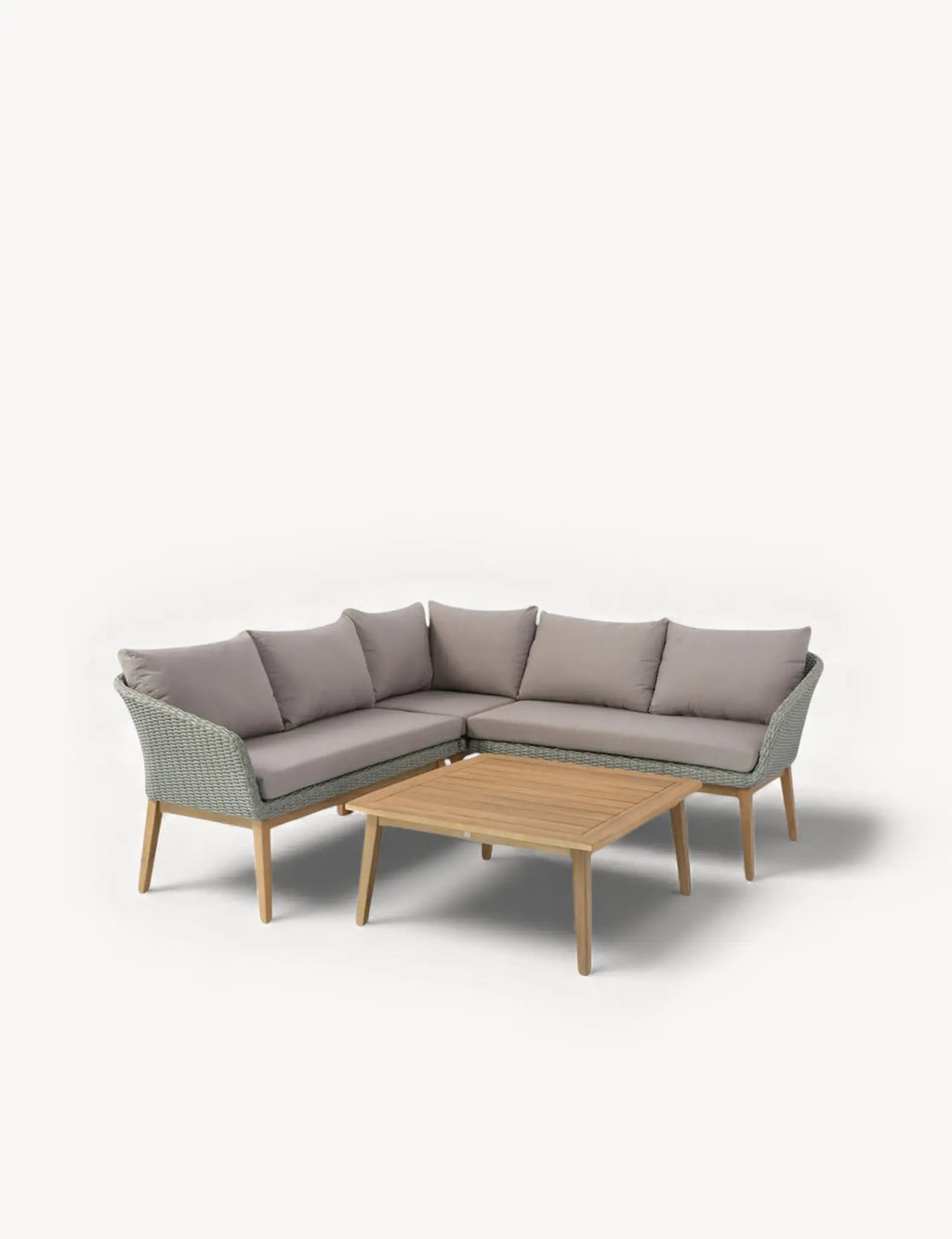 Royalcraft Sol 5 Seater Corner Garden Lounge Set with Coffee Table | Rattan & Acacia