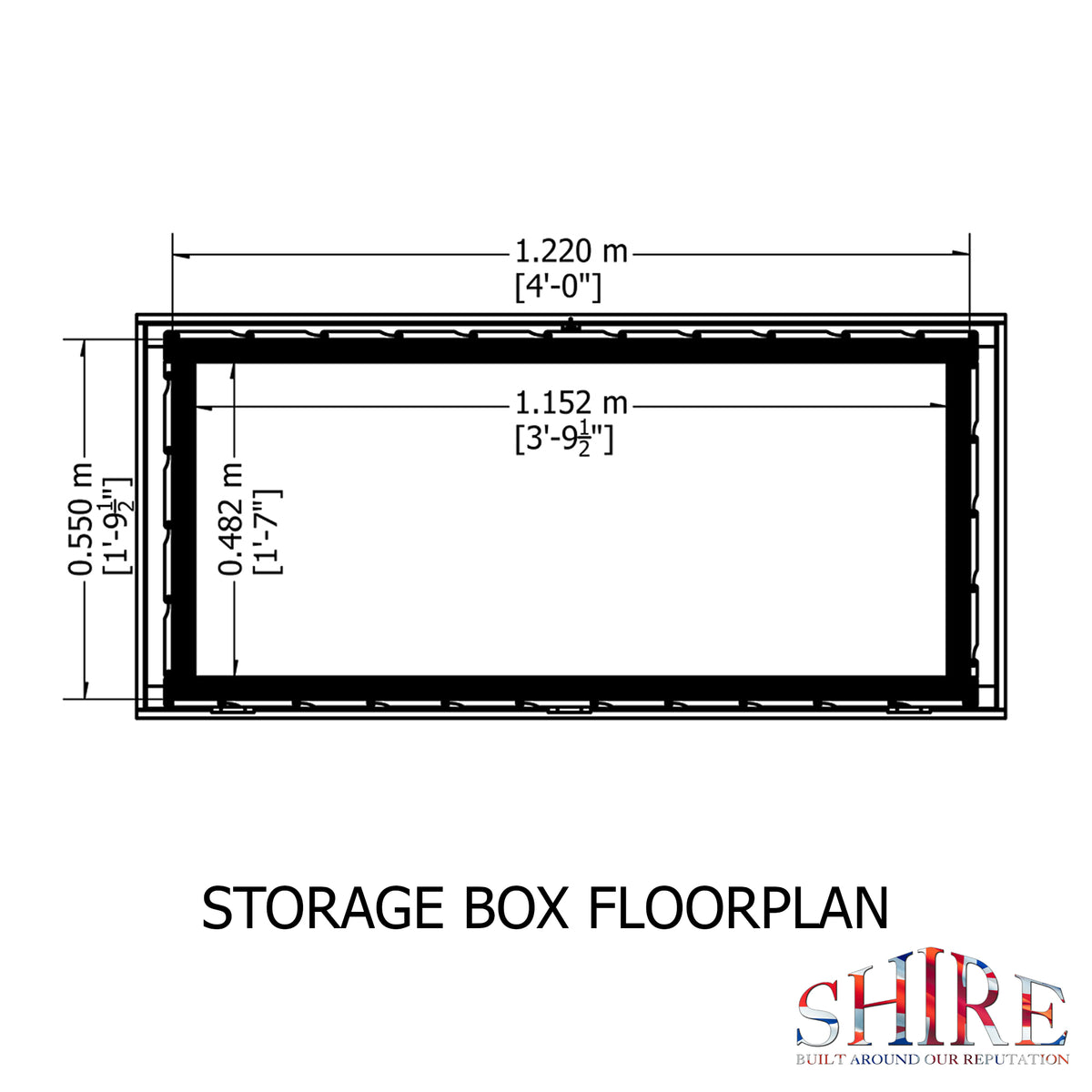Storage Box T&G Garden Storage | 4 x 2 Shiplap Timber Garden Storage