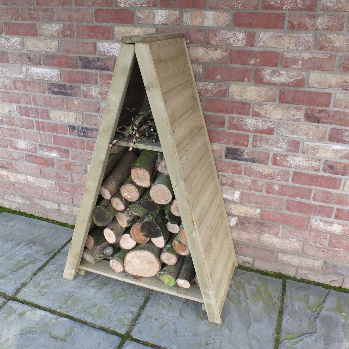 Small Triangular Log Store | 3x2 Pressure Treated Timber Corner Log Store