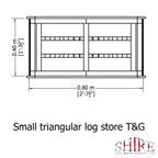 Small Triangular Log Store | 3x2 Pressure Treated Timber Corner Log Store