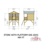 Shire Stork 6x6 Playhouse with Platform