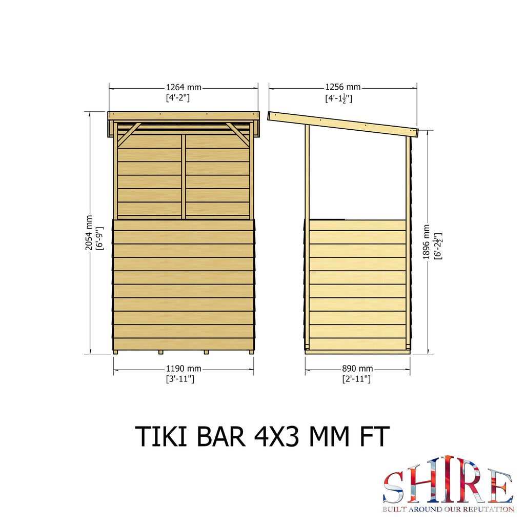 Tiki Bar | 4x3 Timber Garden Bar
