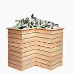 Tina Larch Corner Planter | Shire 3x3 Raised Timber Garden Planter