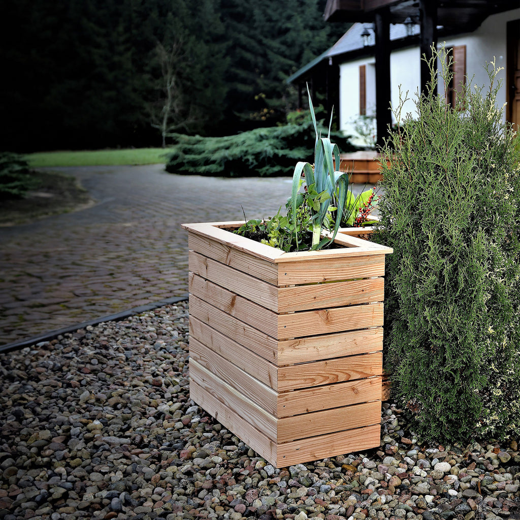 Tina Larch Corner Planter | Shire 3x3 Raised Timber Garden Planter
