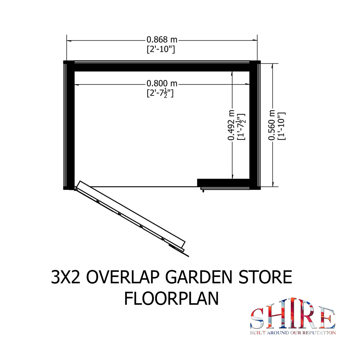Tool Store Overlap Garden Storage | 3 x 2 Timber Garden Storage
