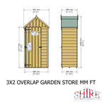 Tool Store Overlap Garden Storage | 3 x 2 Timber Garden Storage