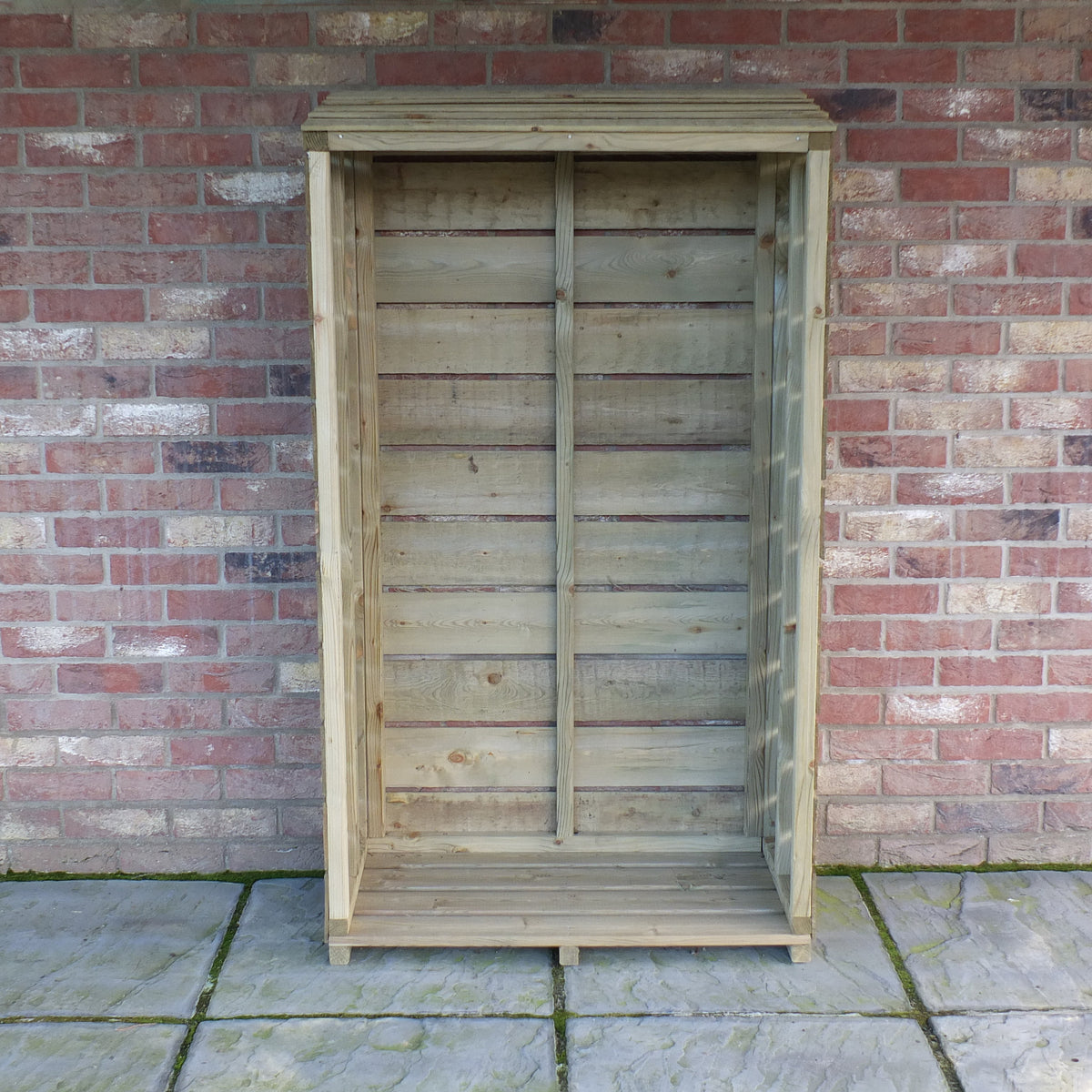 Tall Wall Log Store | 3x2 Pressure Treated Sawn Timber Log Store