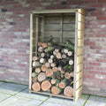 Tall Wall Log Store | 3x2 Pressure Treated Sawn Timber Log Store