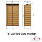 Tall Wall Log Store | 3x2 Pressure Treated Sawn Timber Log Store