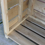 Tall Wall Log Store | 3x2 Pressure Treated Sawn Timber Log Store