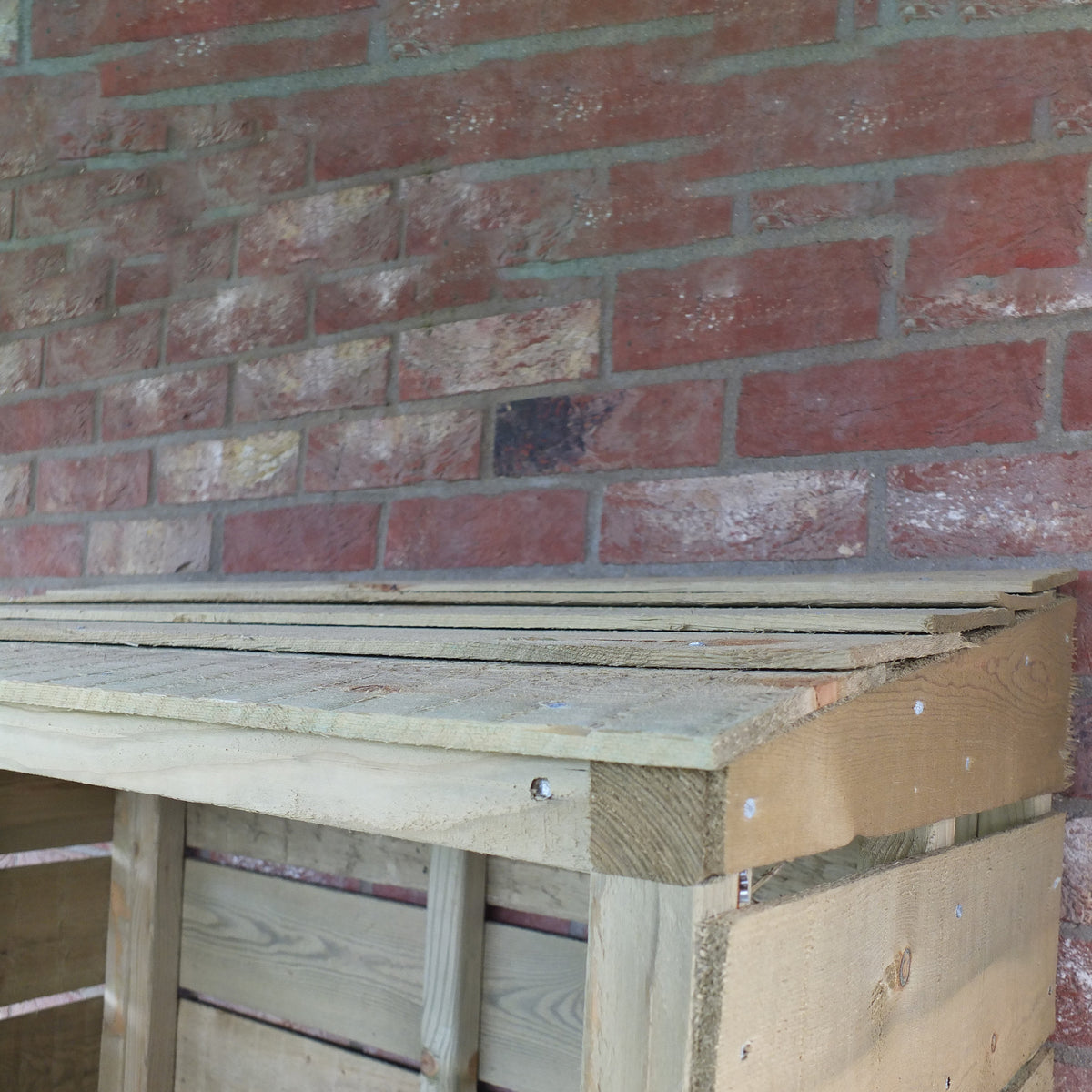Tall Wall Log Store | 3x2 Pressure Treated Sawn Timber Log Store