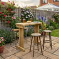 4ft Treated Wooden Garden Bar