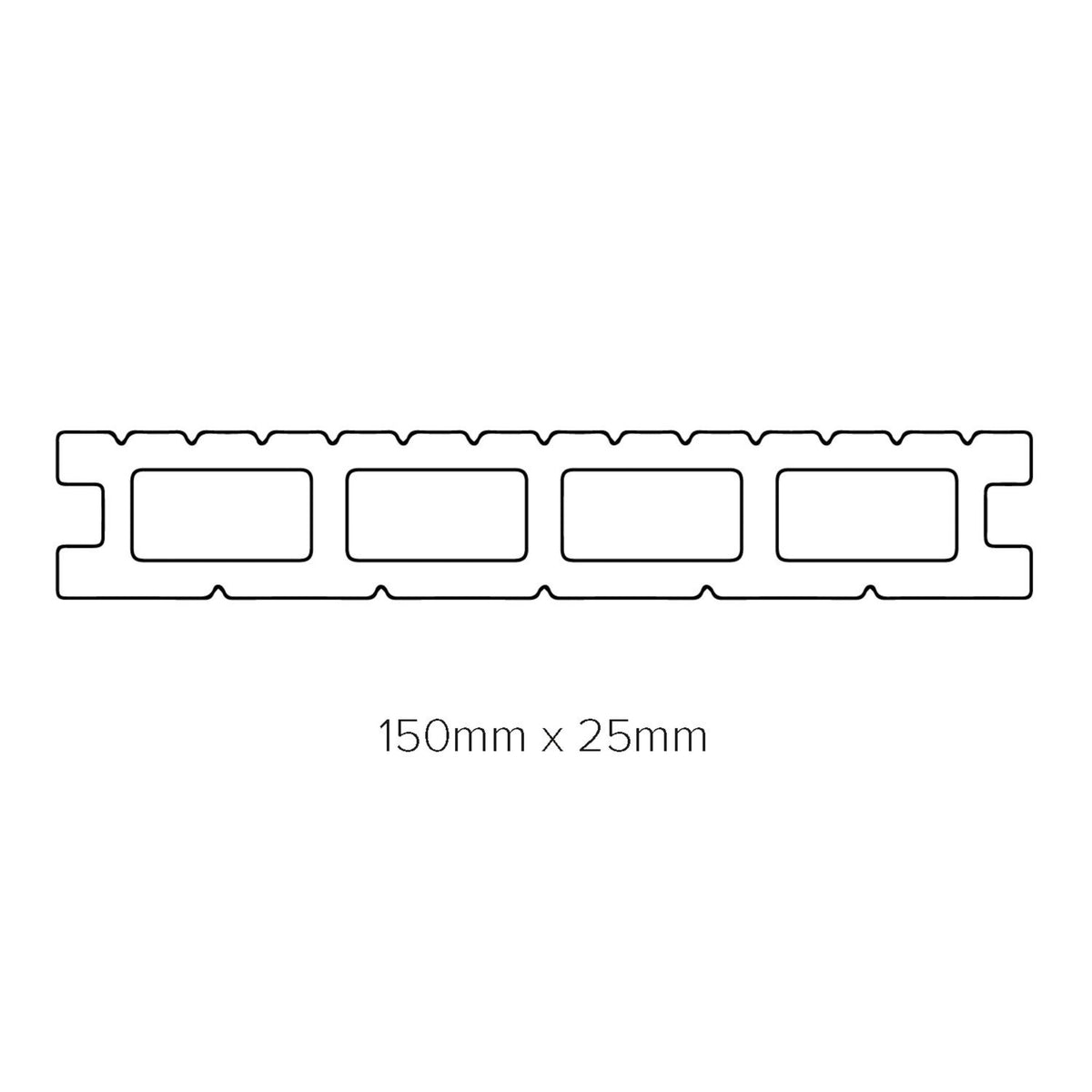 Light Neo Composite Decking Board Brown | Pack of 5