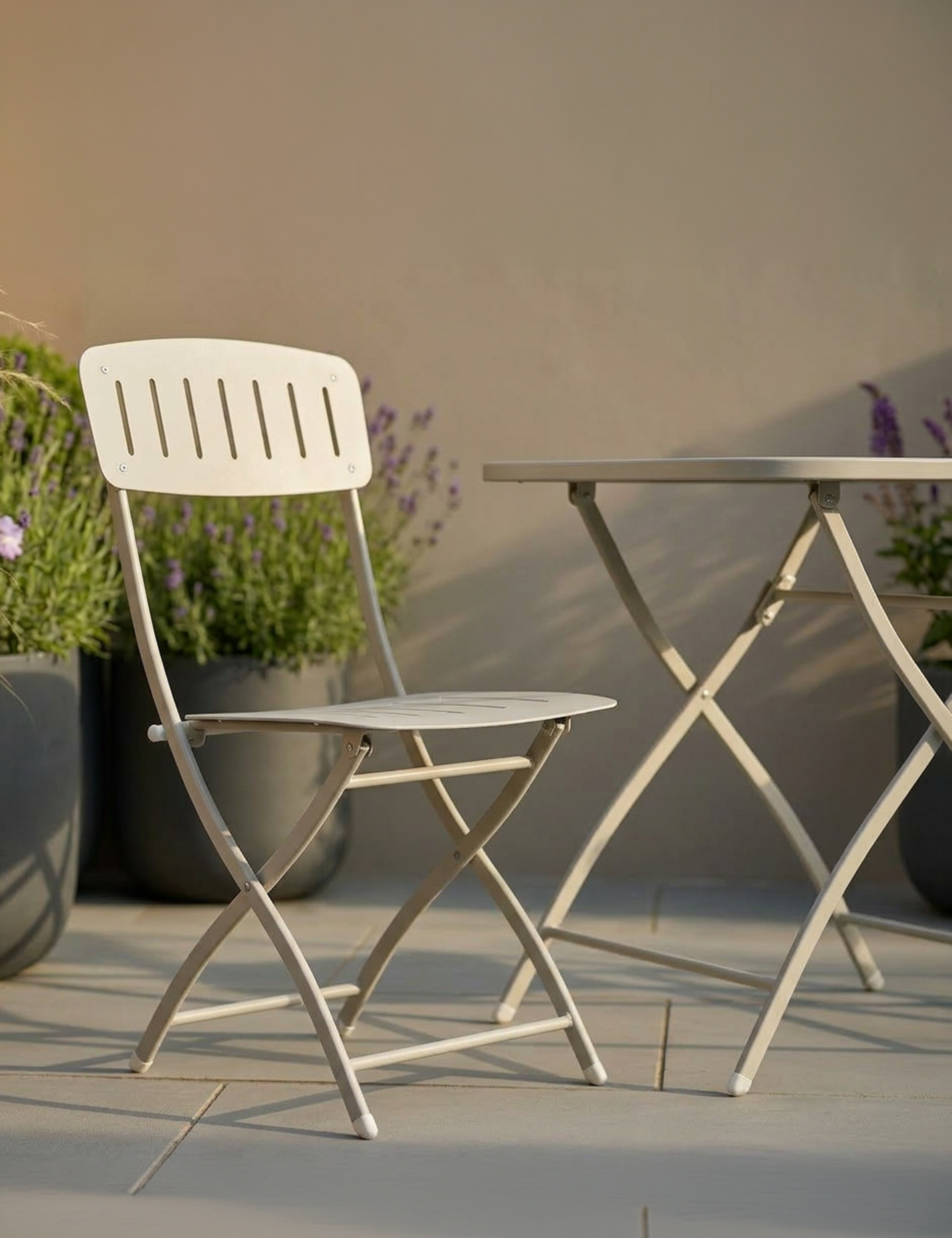 Royalcraft Venice 2 Seater Folding Garden Bistro Set | Cashmere | Steel