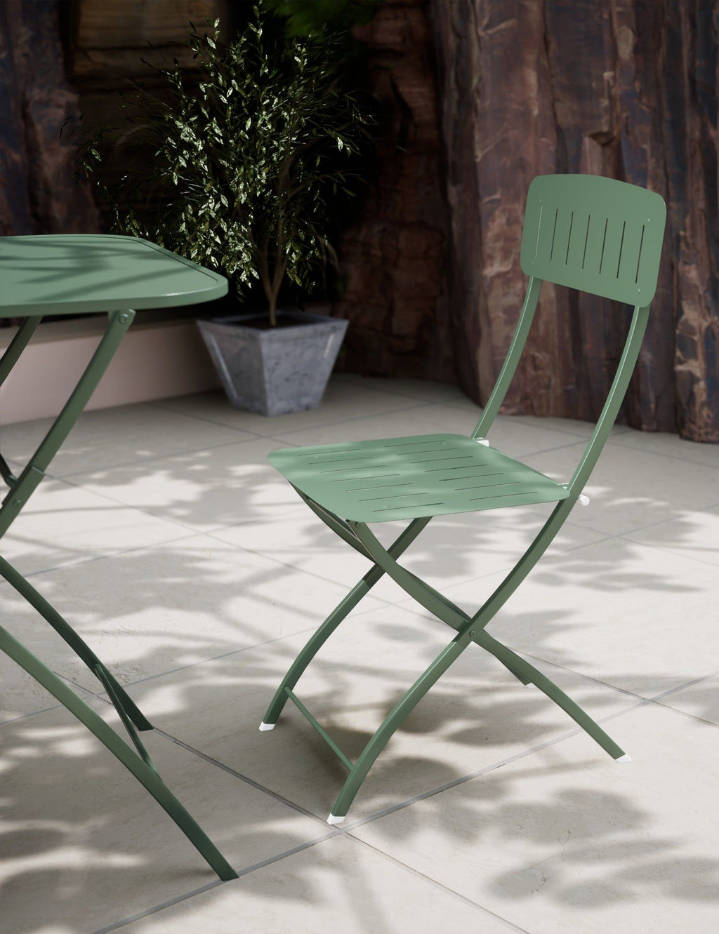 Royalcraft Venice 2 Seater Folding Garden Bistro Set | Moss Green | Steel