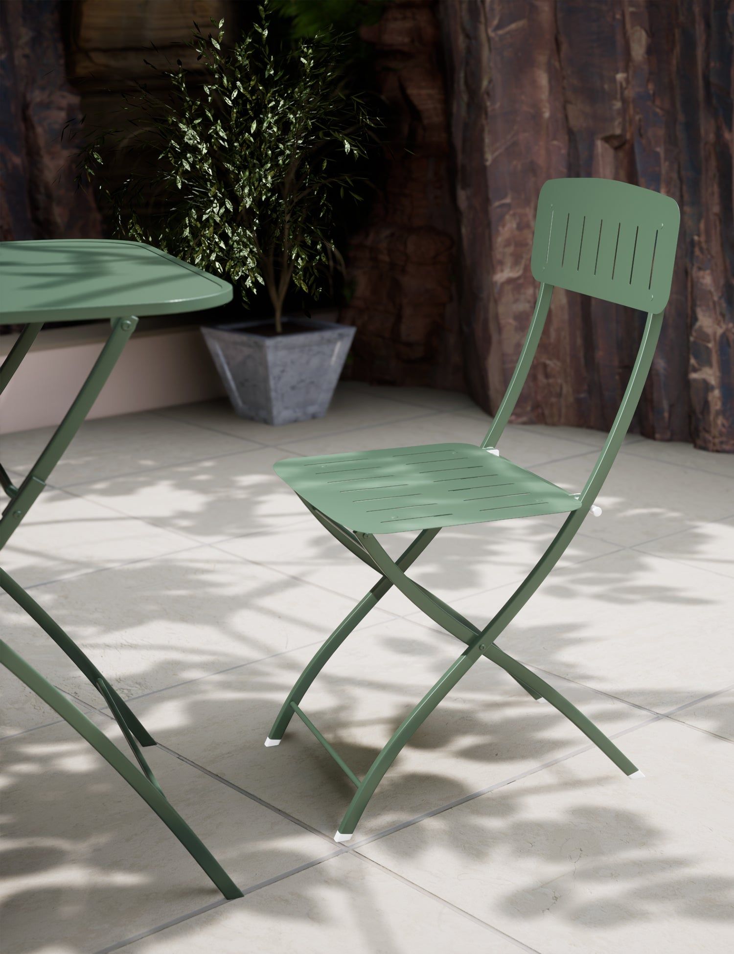 Royalcraft Venice 2 Seater Folding Garden Bistro Set | Moss Green | Steel