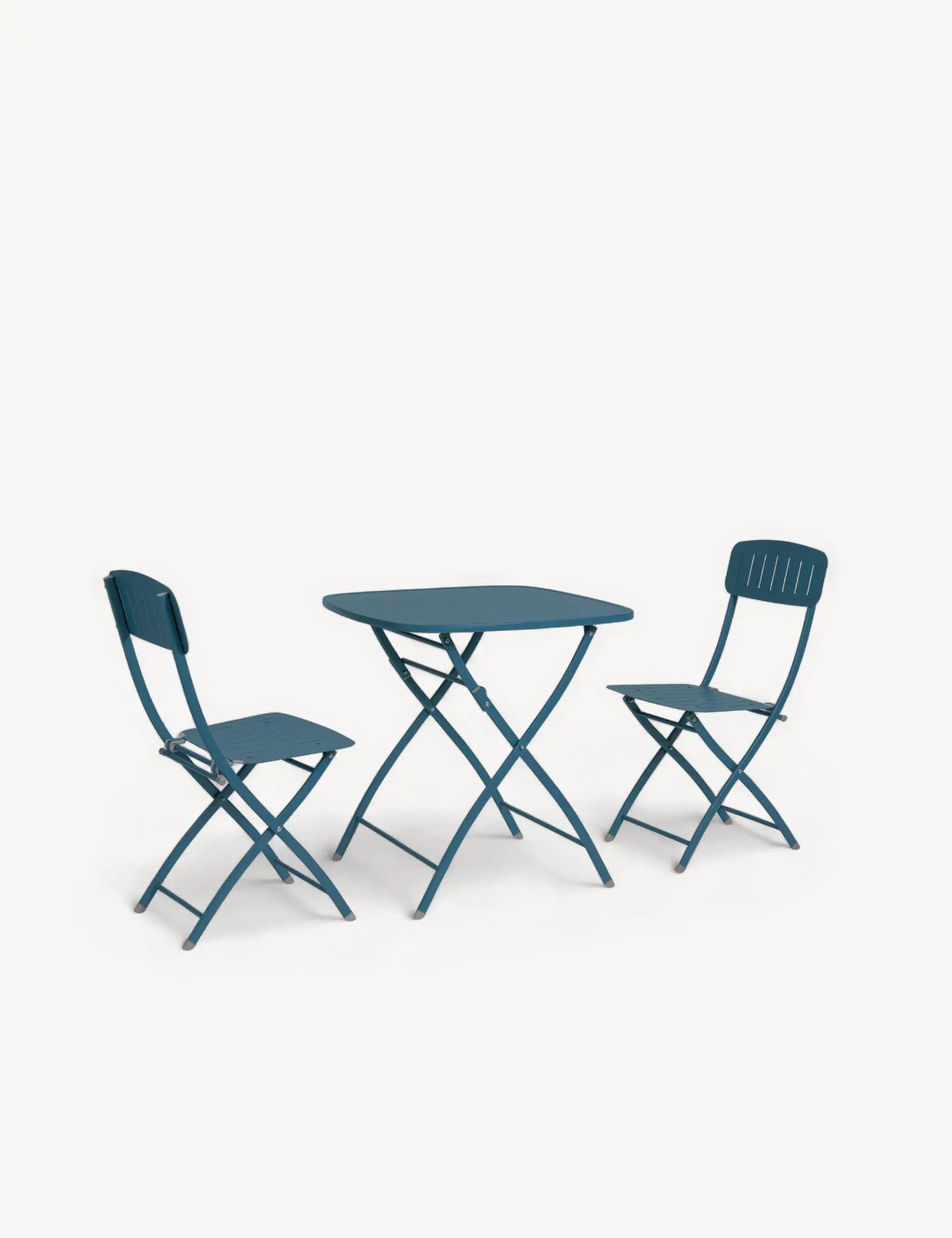 Royalcraft Venice 2 Seater Folding Garden Bistro Set | Caribbean Blue | Steel