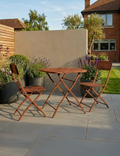 Royalcraft Venice 2 Seater Folding Garden Bistro Set in Cayenne Orange steel