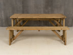 Victoria Picnic Table and Benches Set - Rustic Finish