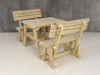 Victoria Picnic Table and Benches Set With Backrest