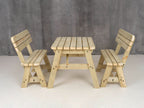 Victoria Rounded Picnic Table Benches Set With Backrest