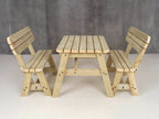 Victoria Rounded Picnic Table Benches Set With Backrest