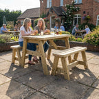 Victoria Rounded Picnic Table and Benches Set